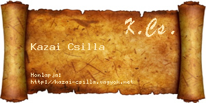 Kazai Csilla névjegykártya