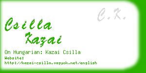 csilla kazai business card